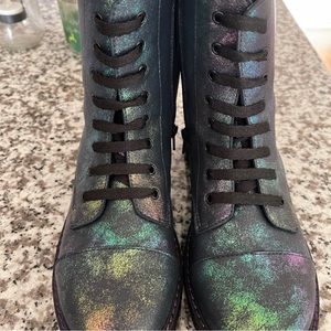Spellbound Souls Mardi Gras Combat Boots
